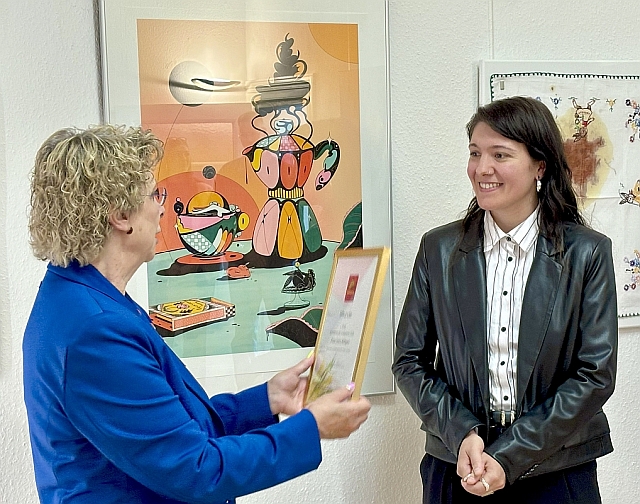 Kunstpreisgewinnerin 2025: Etaja mit dem Werk „Match“